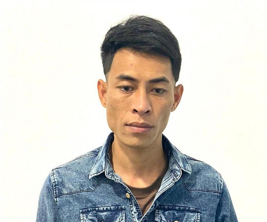 Đối tượng Nguyễn Văn Phương bị bắt giữ vì cướp xe ôm. (Ảnh: Công an Bắc Giang).