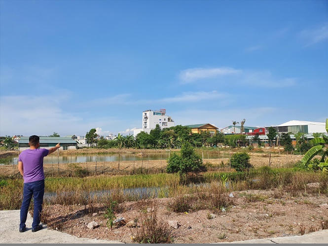 Khu nhà đất vi phạm nhìn từ phía sau.