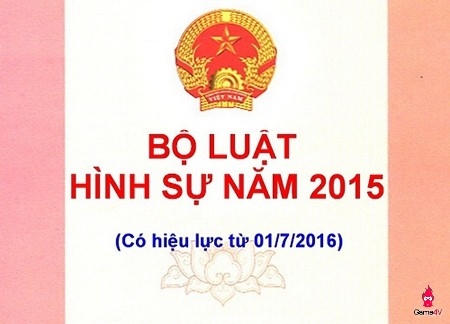 Bộ luật hình sự năm 2015.