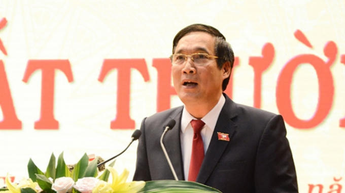 Ngày 27/3, Hội đồng nhân dân (HĐND) tỉnh Phú Thọ đã tổ chức kỳ họp bất thường để bầu 2 chức vụ Chủ tịch Hội đồng nhân dân và Chủ tịch Ủy ban nhân dân (UBND) tỉnh nhiệm kỳ 2016 - 2021. Trong ảnh: Ông Bùi Minh Châu, Bí thư Tỉnh ủy Phú Thọ phát biểu (Ảnh: Cổng thông tin UBND tỉnh Phú Thọ)