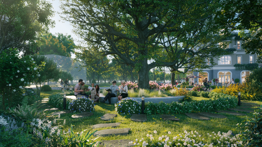 Công viên gia đình rộng 2800m2.