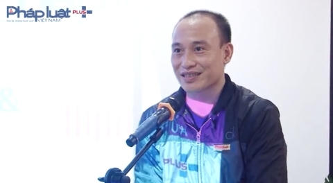 Nhà báo Phạm Quốc Cường phát biểu tại lễ ra mắt trang tin Nguoidep.vn và Nguoidepvn.com.vn