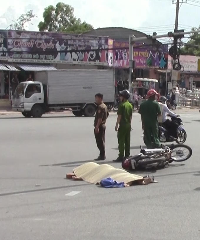Hiện trường vụ tai nạn.