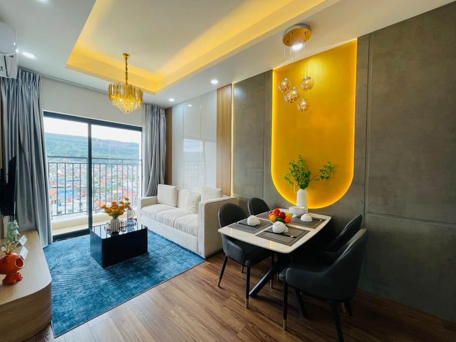 Căn hộ mẫu 3PN đã hoàn thiện tại Luxcity Cẩm Phả.