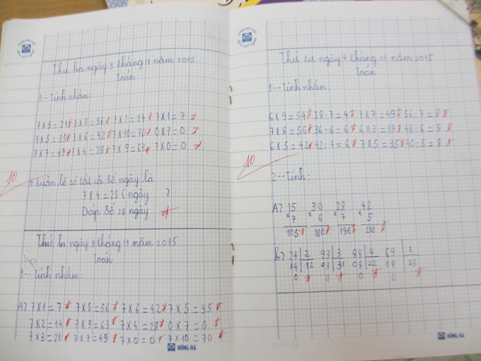 Từ một đứa trẻ không biết đọc, biết viết nay em Tùng đã làm toán rất tốt (Ảnh: Mẫn Nhi)