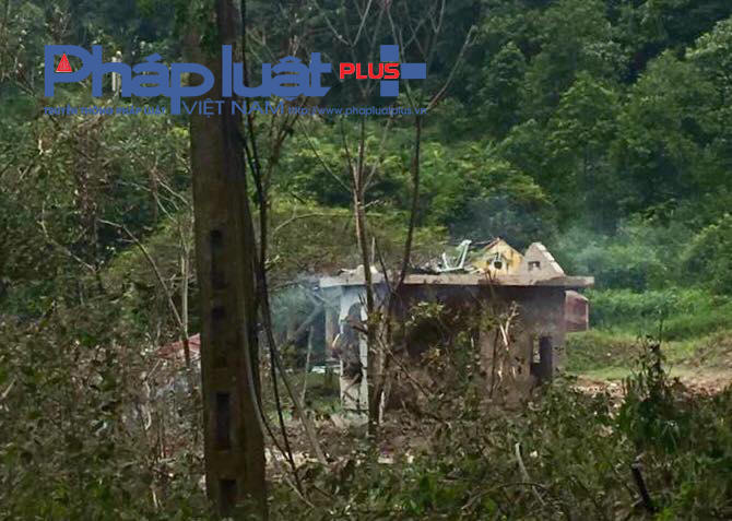 Hiện trường vụ nổ kho quân khí.