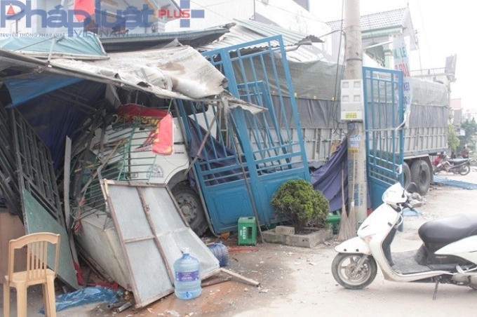 Hiện trường vụ tai nạn.