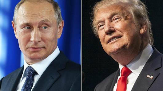 Tổng thống Nga V. Putin và ứng cử viên Tổng thống Mỹ Donal Trump dành nhiều sự ngưỡng mộ cho nhau.(Ảnh: rusdialog.ru)