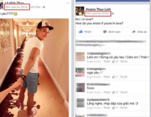 Cả 2 người cùng đăng status đầy ẩn ý trên trang cá nhân của mình. Ảnh: internet.