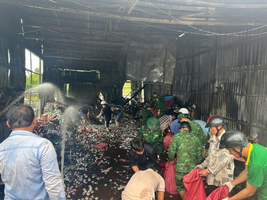 Hiện trường vụ cháy.