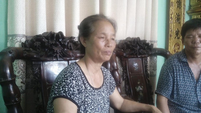 Bà Bùi Thị Lan, bác họ của nạn nhân.