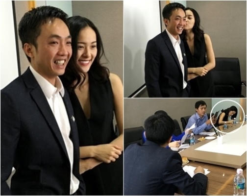 Hai người không ngần ngại thể hiện tình cảm thân mật với nhau trước sự chứng kiến của mọi người. Ảnh: internet.