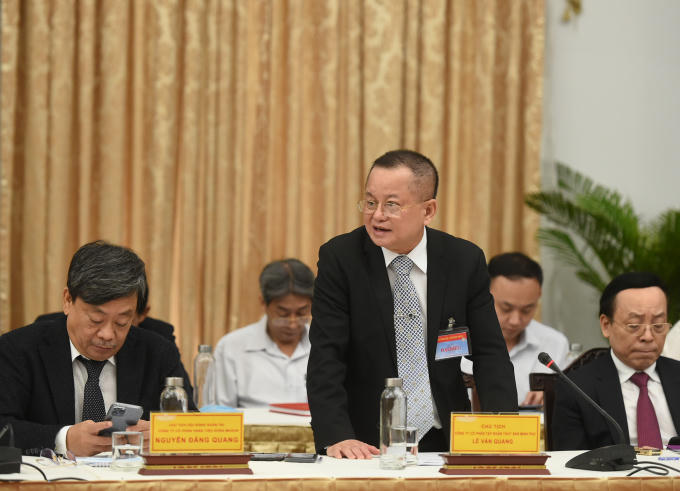 Ông Lê Văn Quang, Chủ tịch Tập đoàn Thủ sản Minh Phú tin tưởng Việt Nam sẽ trở thành cường quốc sản xuất-chế biến tôm số 1 thế giới. Ảnh: VGP/Quang Hiếu