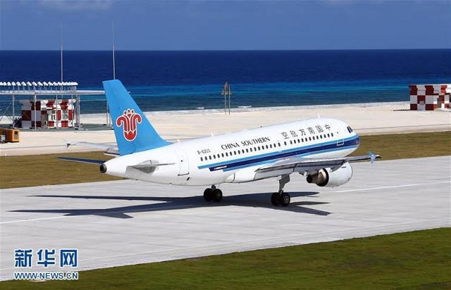 Trung Quốc lại đưa máy bay trái phép ra Trường Sa. (Ảnh: News.cn)