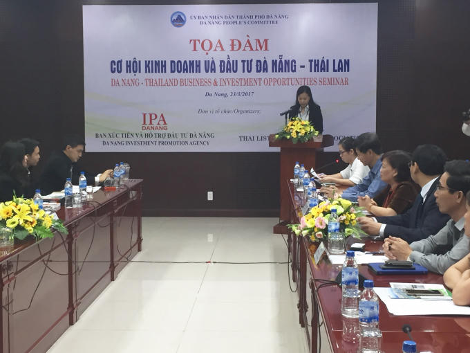 Đà Nẵng tổ chức tọa đàm “Cơ hội kinh doanh và đầu tư Đà Nẵng - Thái Lan” nhằm thúc đẩy xúc tiến đầu tư của doanh nghiệp Thái Lan vào Đà Nẵng. (Ảnh Cao Long)