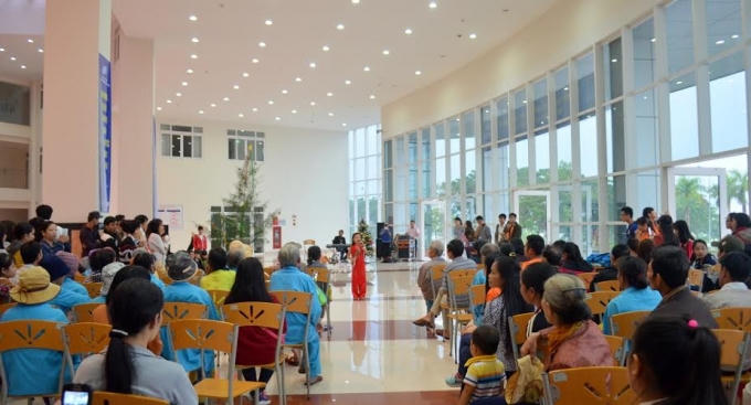 Đây là hoạt động quen thuộc đối với bệnh nhân đang điều trị tại Bệnh viện Ung bướu Đà Nẵng.