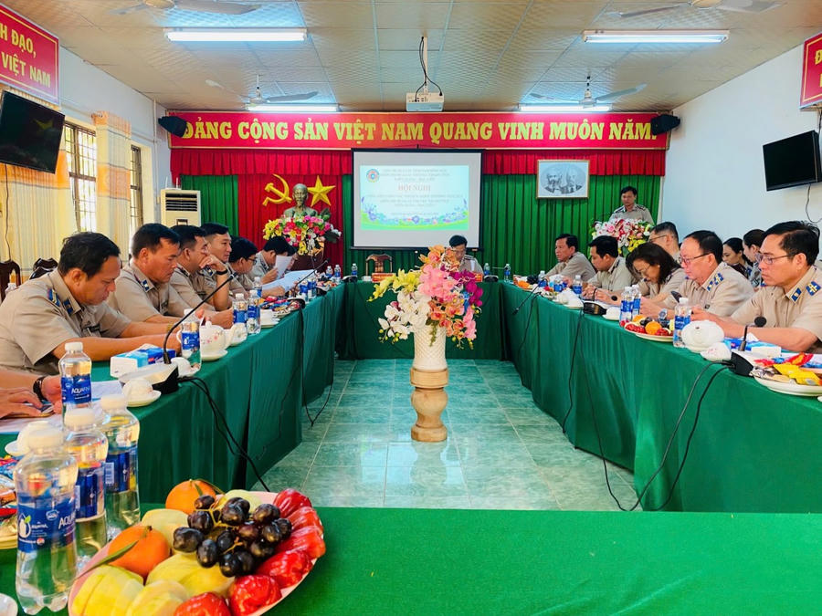 Quang cảnh Hội nghị tổng kết Khối thi đua các Chi cục Thi hành án dân sự tỉnh Kiên Giang - tỉnh Bạc Liêu năm 2024
