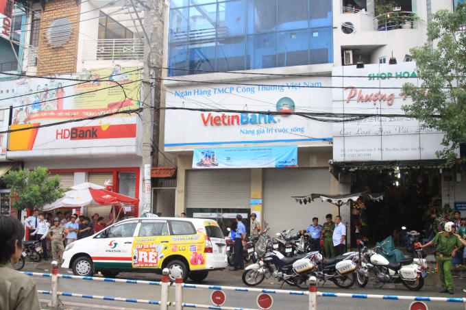 Ngân hàng VietinBank nơi xảy ra vụ cướp.