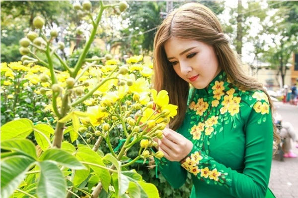 Được biết hotgirl tuổi thân này sẽ về Khánh Hòa ăn tết cùng ba mẹ và các em trong dịp tết này. Ảnh: internet.