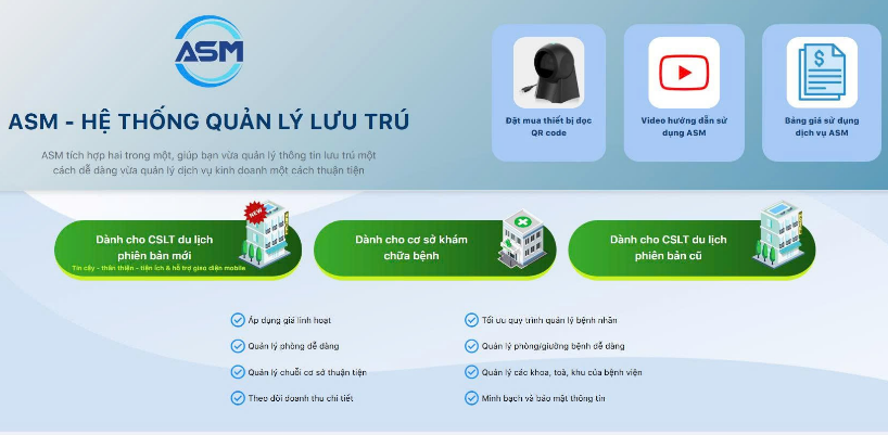 Phần mềm thông báo lưu trú ASM.
