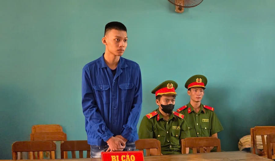 Bị cáo Nguyễn Minh Nhật tại phiên toà