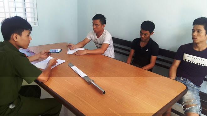 Các đối tượng tham gia vụ gây thương tích đêm 13/4.