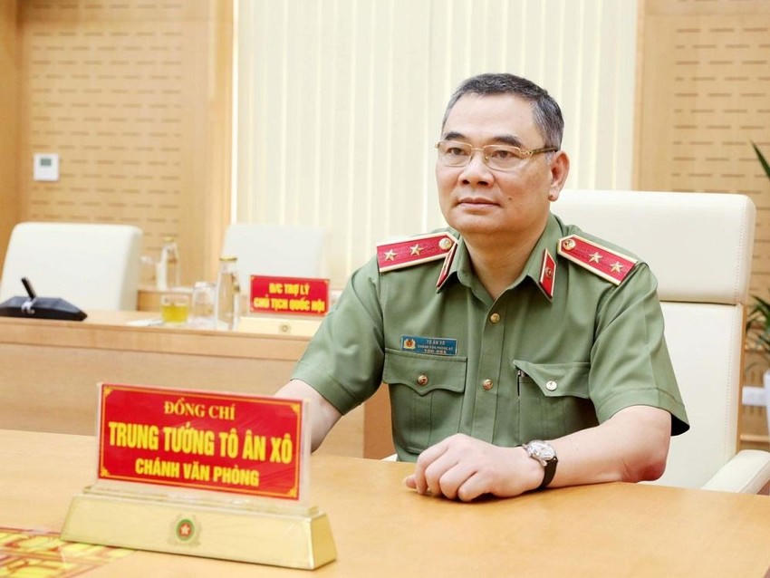 Trung tướng Tô Ân Xô, Chánh Văn phòng kiêm Người phát ngôn Bộ Công an. Ảnh: BCA