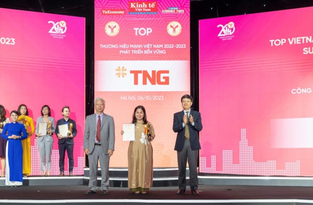 TNG Holdings Vietnam được tôn vinh “Thương hiệu mạnh - Phát triển bền vững năm 2023”