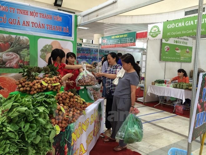 Người tiêu dùng mua sắm các sản phẩm an toàn. Ảnh: Thanh Tâm/Vietnam+