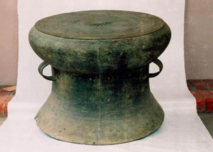 Trống đồng Cổ Loa được công nhận là Bảo vật quốc gia. Ảnh: Bảo tàng lịch sử.