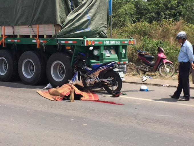 Hiện trường vụ tai nạn.