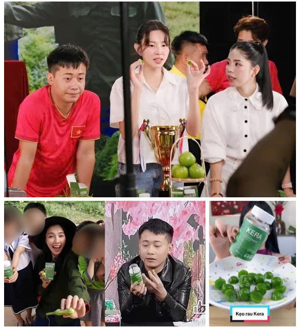 Một video quảng cáo sản phẩm kẹo rau củ Kera trên mạng xã hội (Ảnh: Báo Sức khỏe và Đời sống).