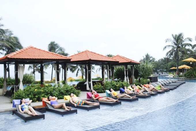 Các thí sinh đã có giây phút vui chơi, nghỉ dưỡng thoải mái.