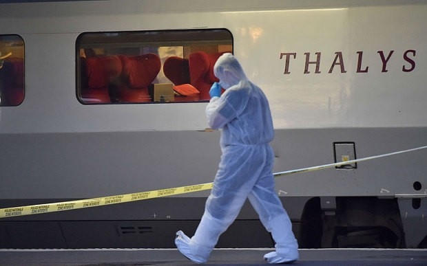 Cảnh sát ngăn chặn thành công vụ thảm sát trên chuyến tàu từ Amsterdam đến Paris. (Ảnh:Getty)