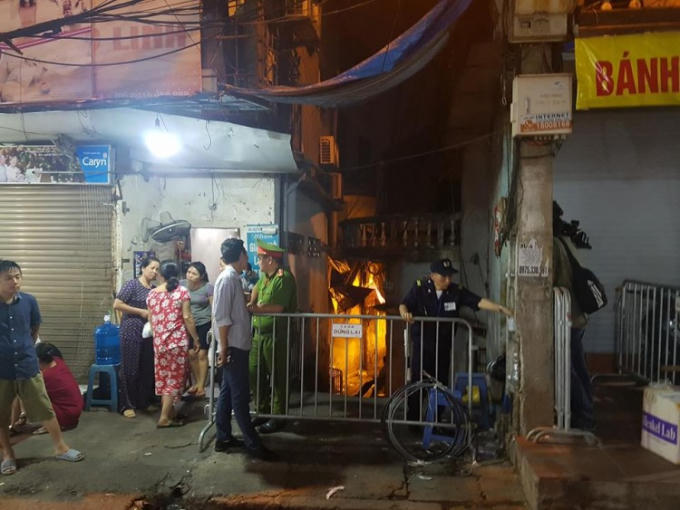 Lối vào khu nhà trọ nơi xảy ra hoả hoạn.