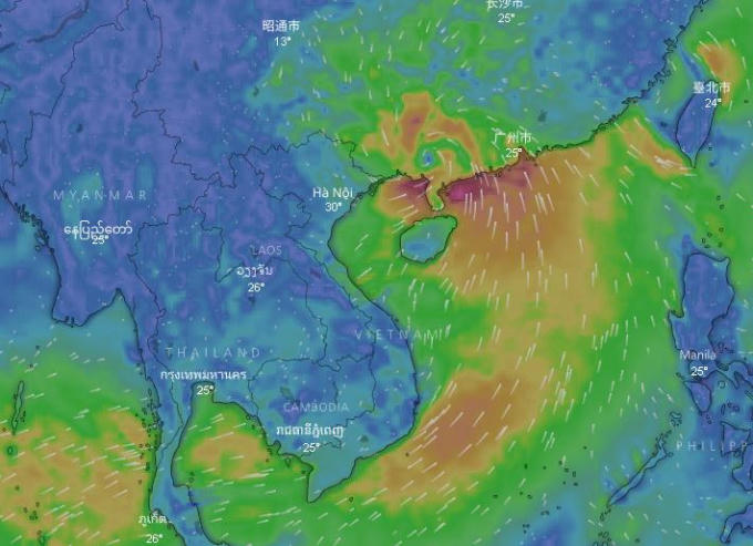 Bão số 6 - Mangkhut đổ bộ vào Trung Quốc.