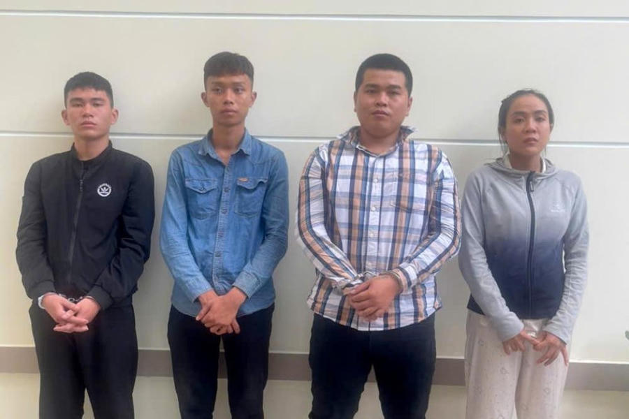 Các đối tượng bị bắt giữ. (Ảnh: CALĐ)