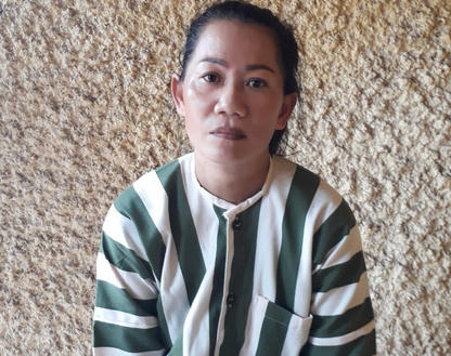 Phạm Thị Hồng Thanh tại trại tạm giữ Công an tỉnh Bà Rịa - Vũng Tàu. (Ảnh: NLD)