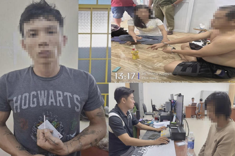 Các đối tượng cùng tang vật