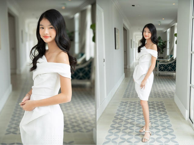 Chỉ mới 13 tuổi nhưng bé Bảo Tiên - con gái của Trương Ngọc Ánh và chồng cũ Trần Bảo Sơn - đã được xem là mỹ nhân trong tương lai. Bước vào độ tuổi dậy thì, Bảo Tiên đã khiến nhiều bạn bè đồng trang lứa ghen tị vì đôi chân dài, gương mặt sắc sảo.