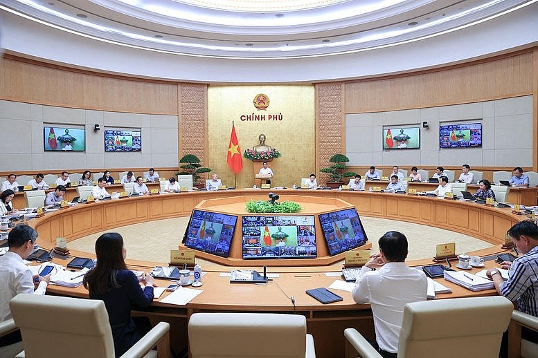 Thủ tướng Phạm Minh Chính chủ trì Phiên họp Chính phủ thường kỳ tháng 9/2024 trực tuyến với 63 địa phương - Ảnh: VGP/Nhật Bắc