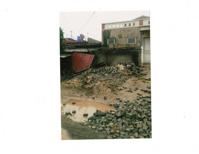 Hiện trường vụ việc sau khi bố con ông Tấn hủy hoại gian bếp của bà Oanh vào tháng 1/2017.