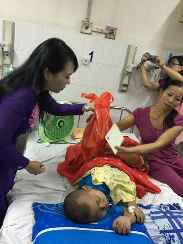 Một bệnh nhân nhi bệnh nặng