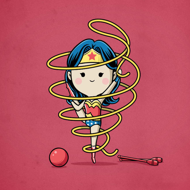 Xinh đẹp và giỏi dùng dây, Wonder woman chắc chắn phù hợp với múa lụa.