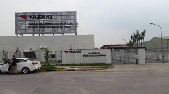 Nhà máy Yazaki trong Khu công nghiệp Đông Mai, thị xã Quảng Yên nơi nhiều công nhân phải nhập viện trước đó.