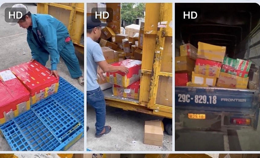 Hàng quấn băng đỏ được đánh dấu để PV dễ dàng quan sát trong việc thông quan.