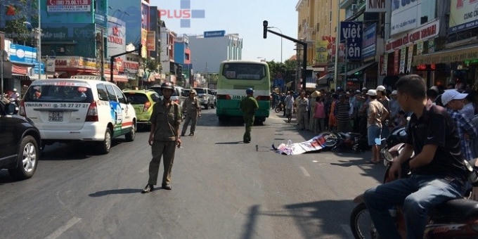Hiện trường vụ tai nạn.