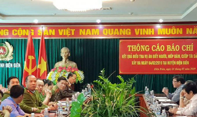 Công an tỉnh Điện Biên Họp báo thông tin ban đầu về vụ án.