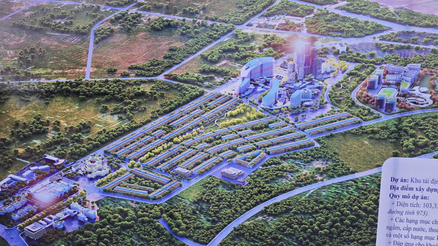 Mô phỏng Dự án khu tái định cư Hàm Ninh.