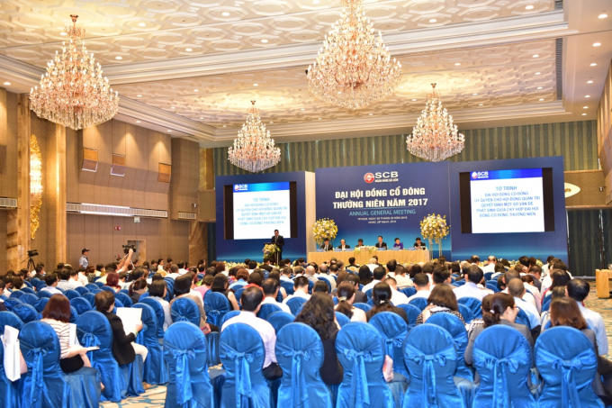 Quang cảnh Đại hội Cổ đông thường niên năm 2017 của Ngân hàng SCB